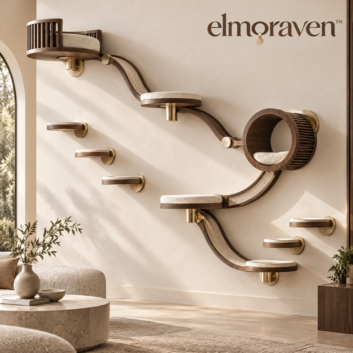 Elmoraven™ Wall-Mounted Cat Climbing System