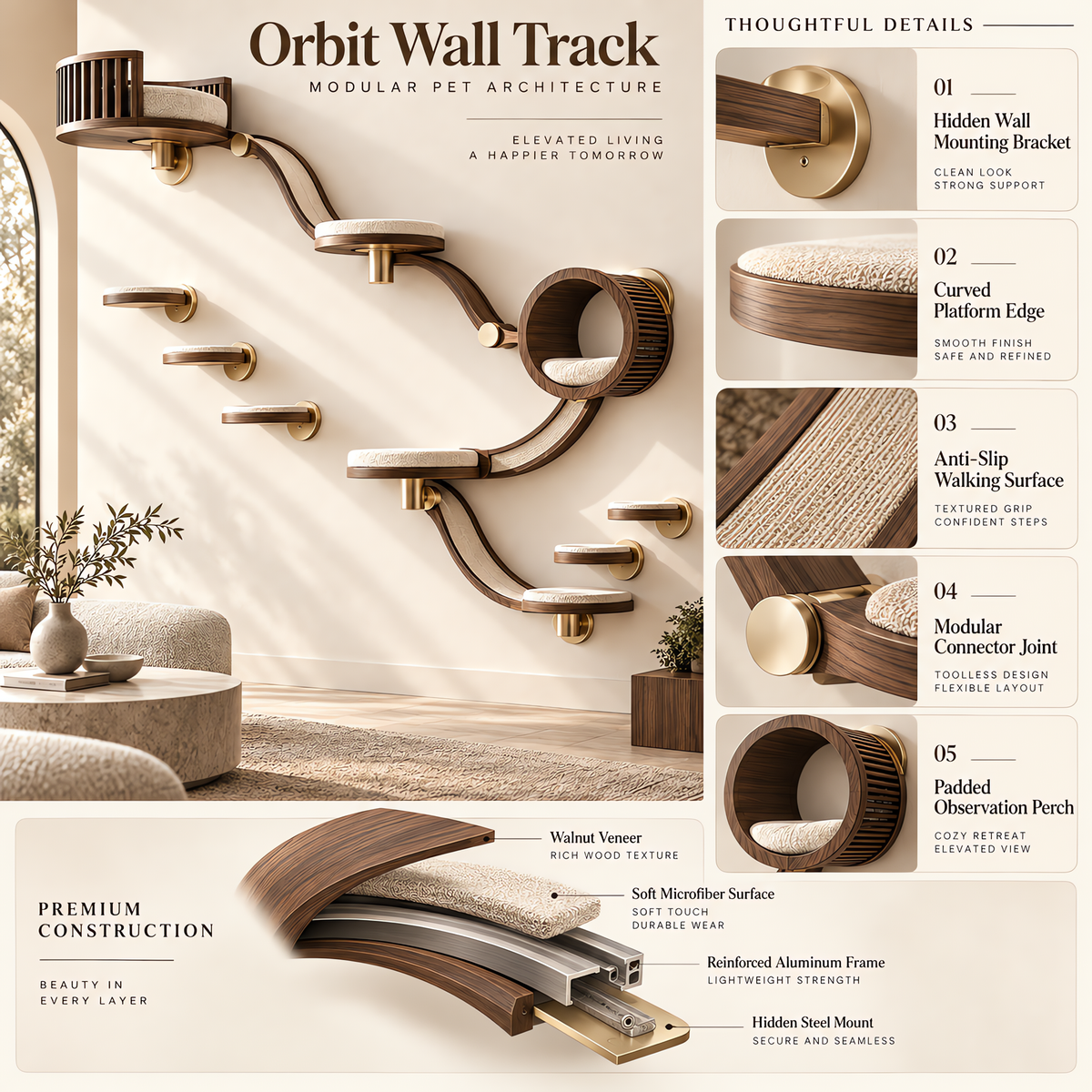 Elmoraven™ Wall-Mounted Cat Climbing System