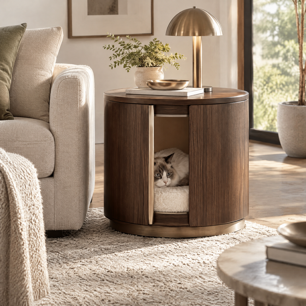 Elmoraven™ Pet Bed Storage Side Table