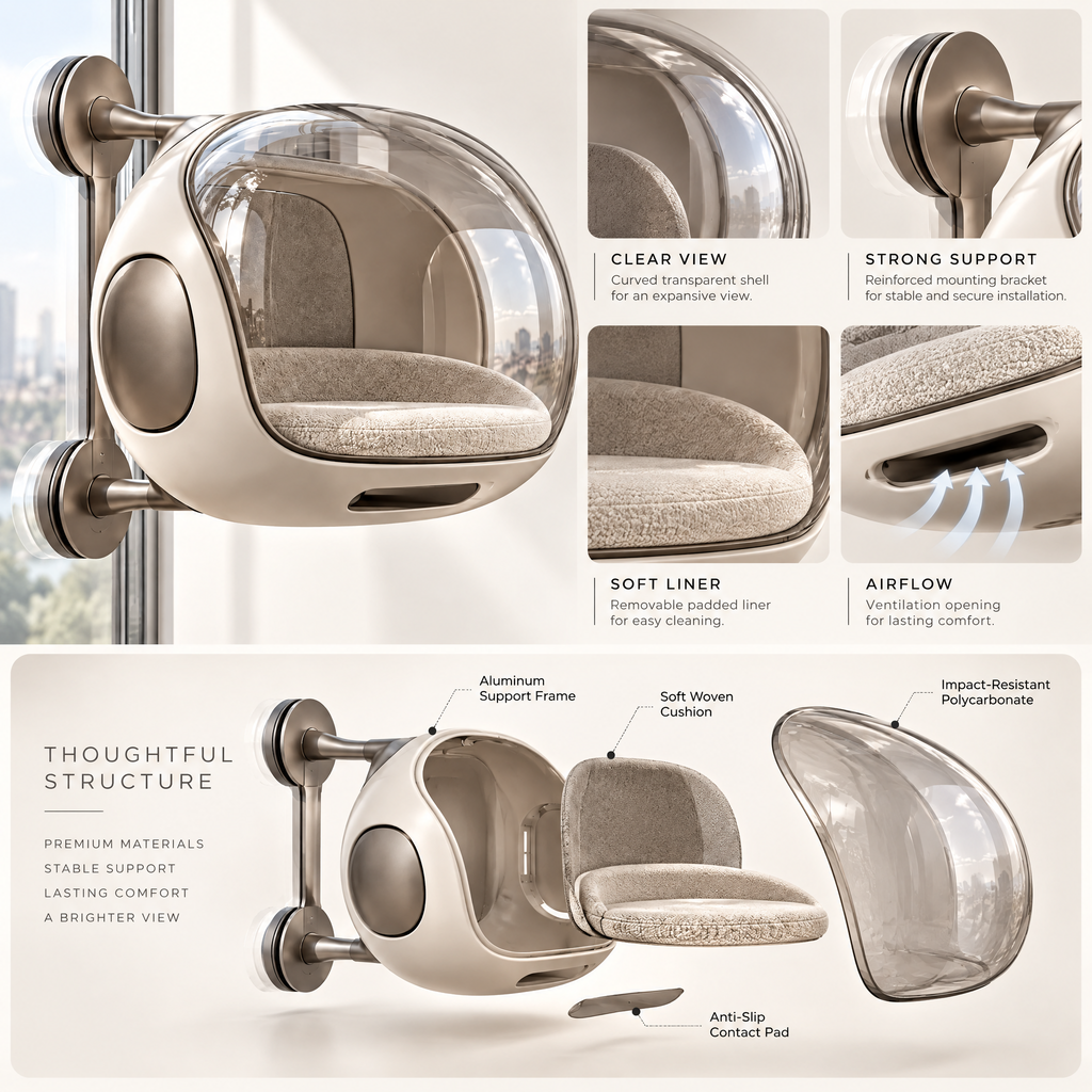 Elmoraven™ Window Bubble Cat Lounge