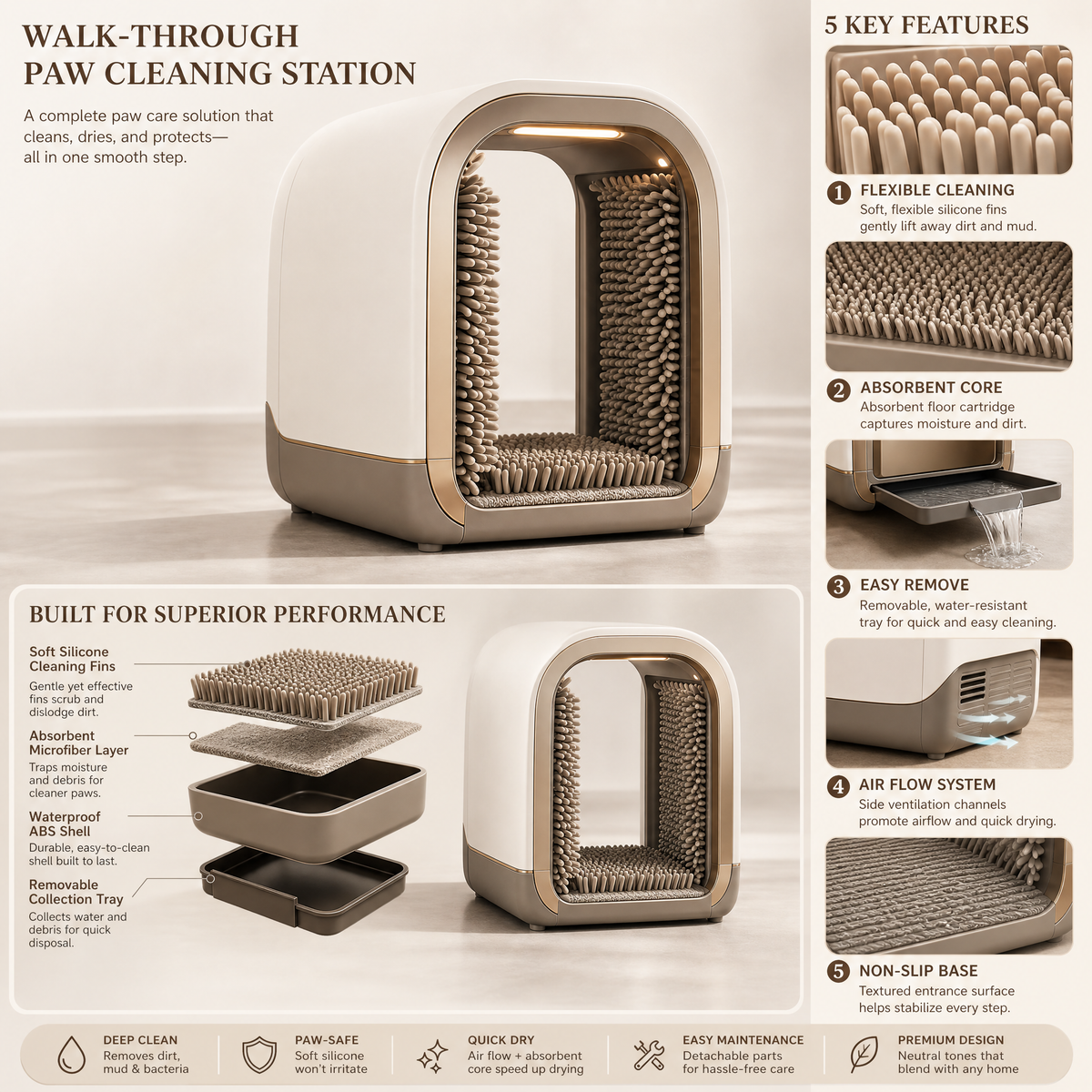Elmoraven™ Self-Cleaning Paw Care Pod