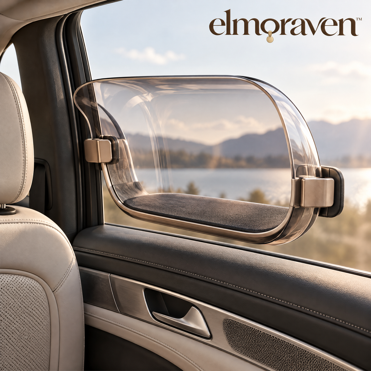 Elmoraven™ Car Window Pet Perch