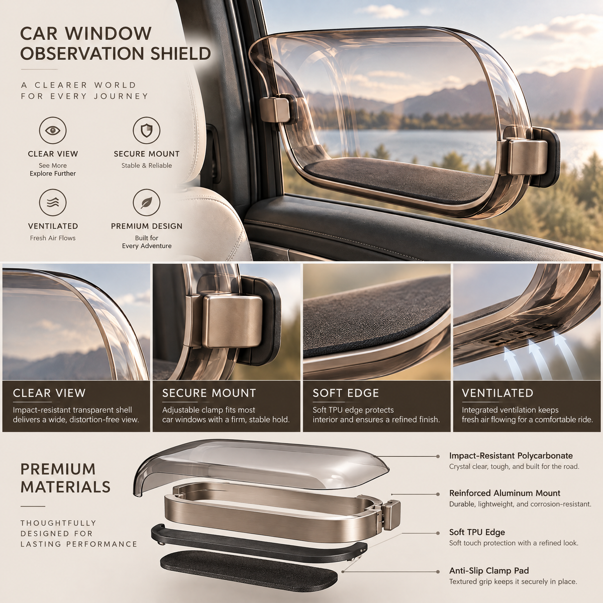 Elmoraven™ Car Window Pet Perch