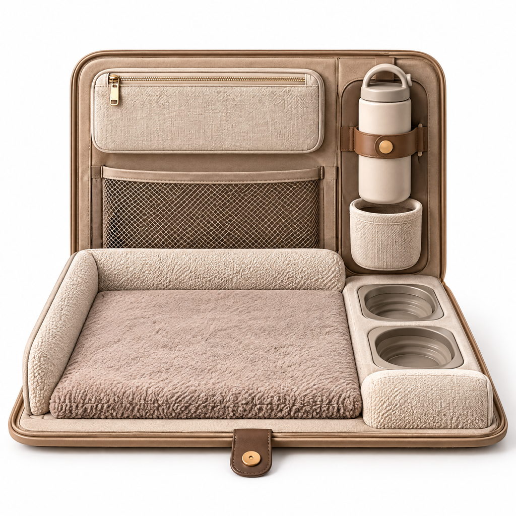 Elmoraven™ Foldable Travel Pet Bed Station